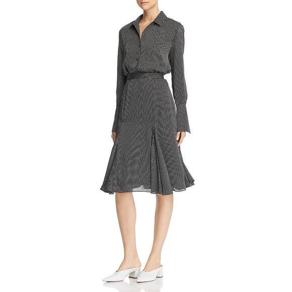 Equipment Bancort Belted Checked Crepe De Chine Shirt Dress - Picture 5 of 12